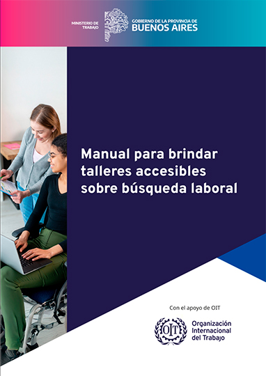 Portada del manual para brindar talleres accesibles sobre búsqueda laboral