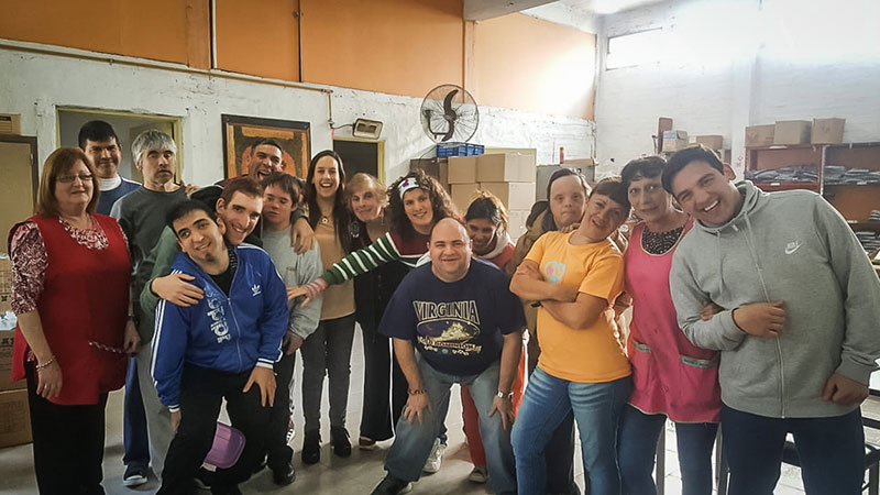 Con el equipo del Taller Protegido de Producción